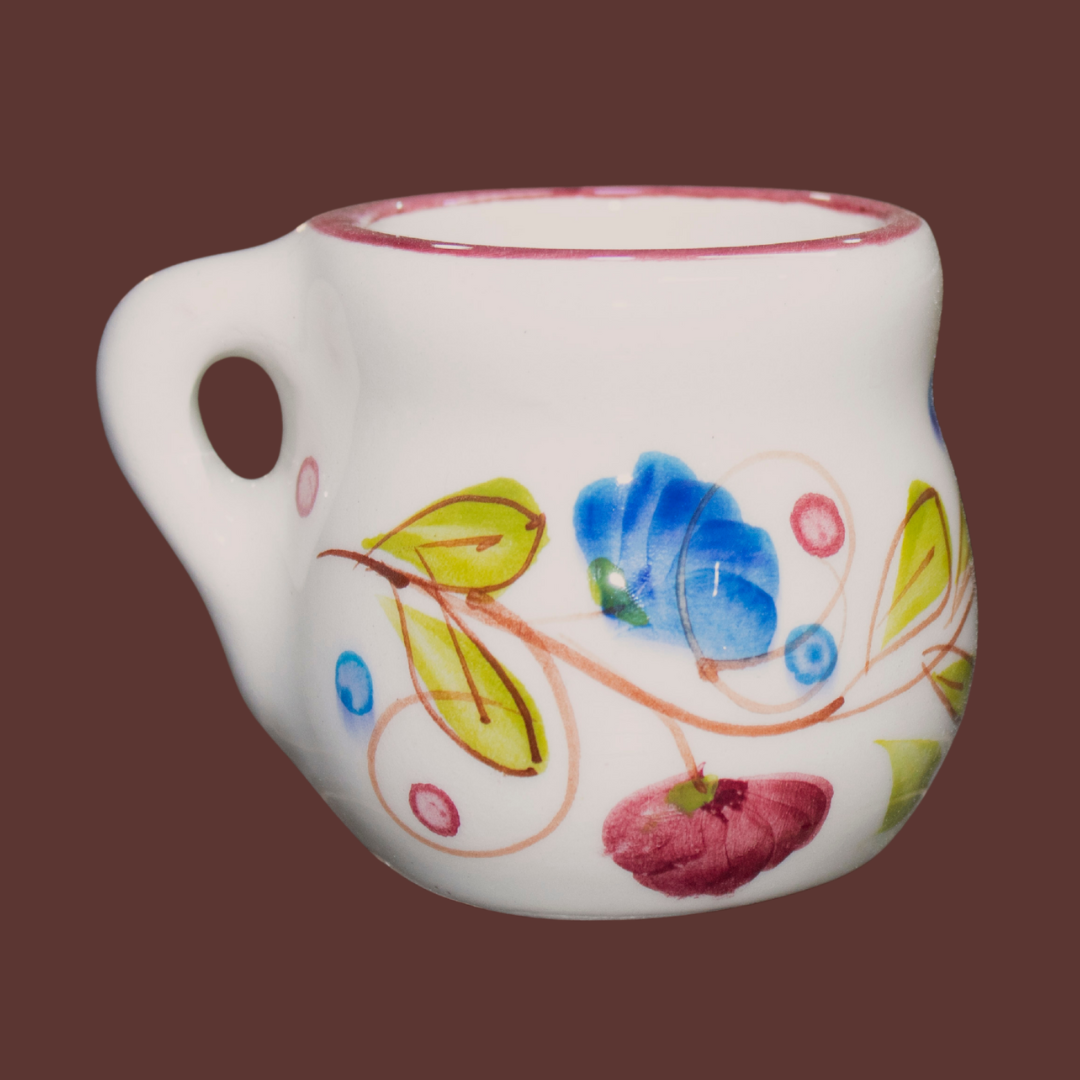 Mini jarra Lima | Flora Azul/Vinotinto