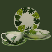 Vajilla Encanto Tropical 5 piezas | Vajilla Pintada a mano