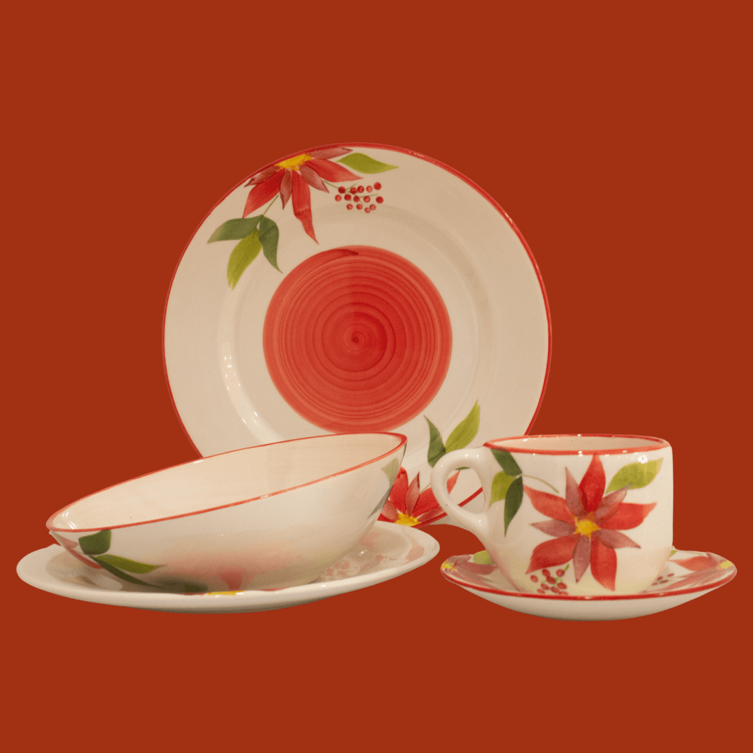 Vajilla piezas Flor de Navidad