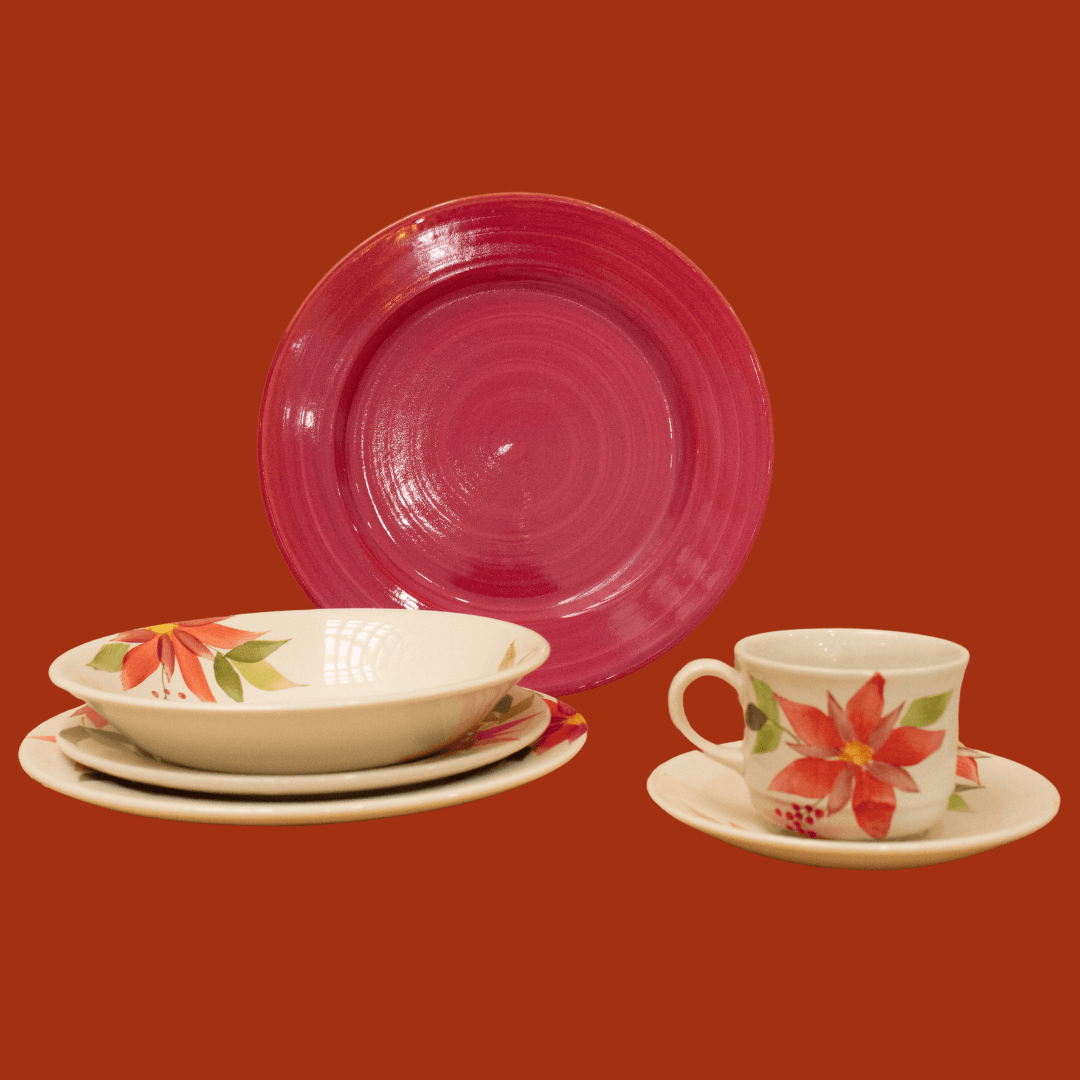Vajilla piezas Flor de Navidad