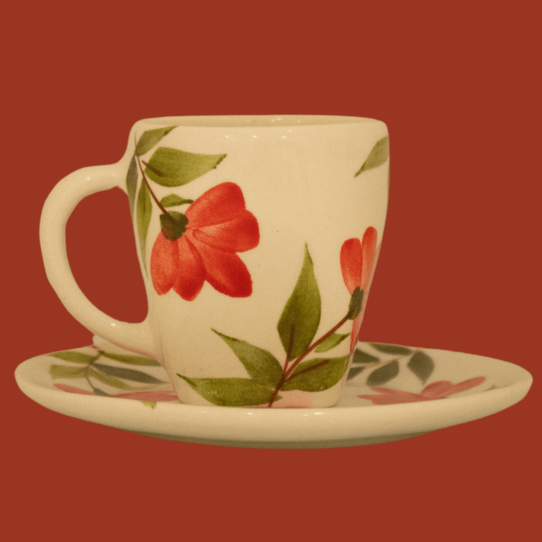 Juego de té Cuadrado | Carmesí Rojo - Cerámicas Carmesí