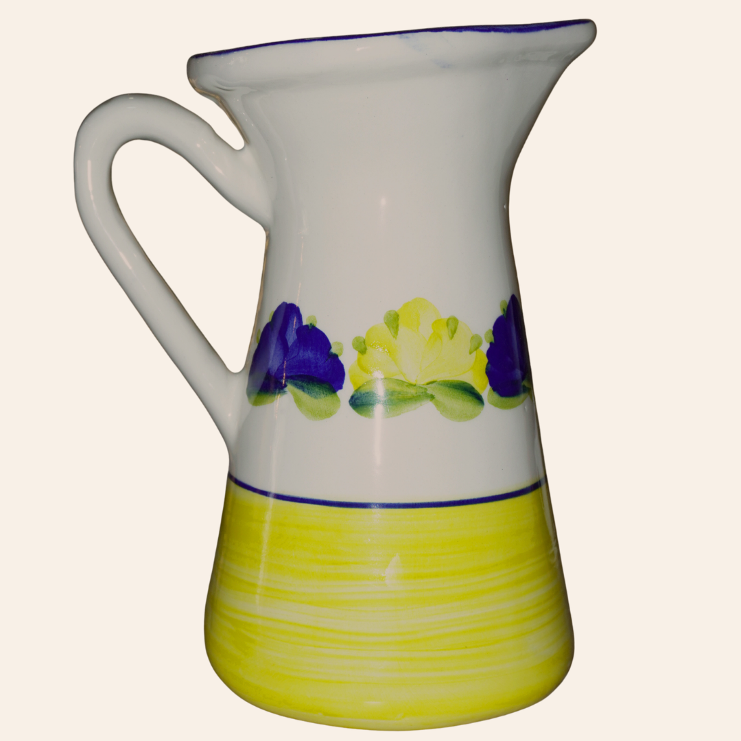 Jarra Moscú + tapa | Pompón Amarillo/Azul Cobalto