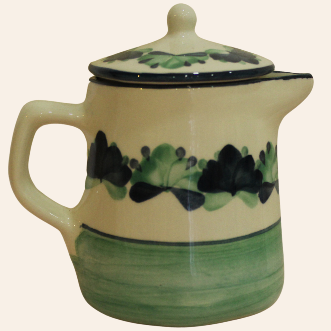 Jarra Salento + tapa | Pompón Azul Petroleo/Azul Aguamarina