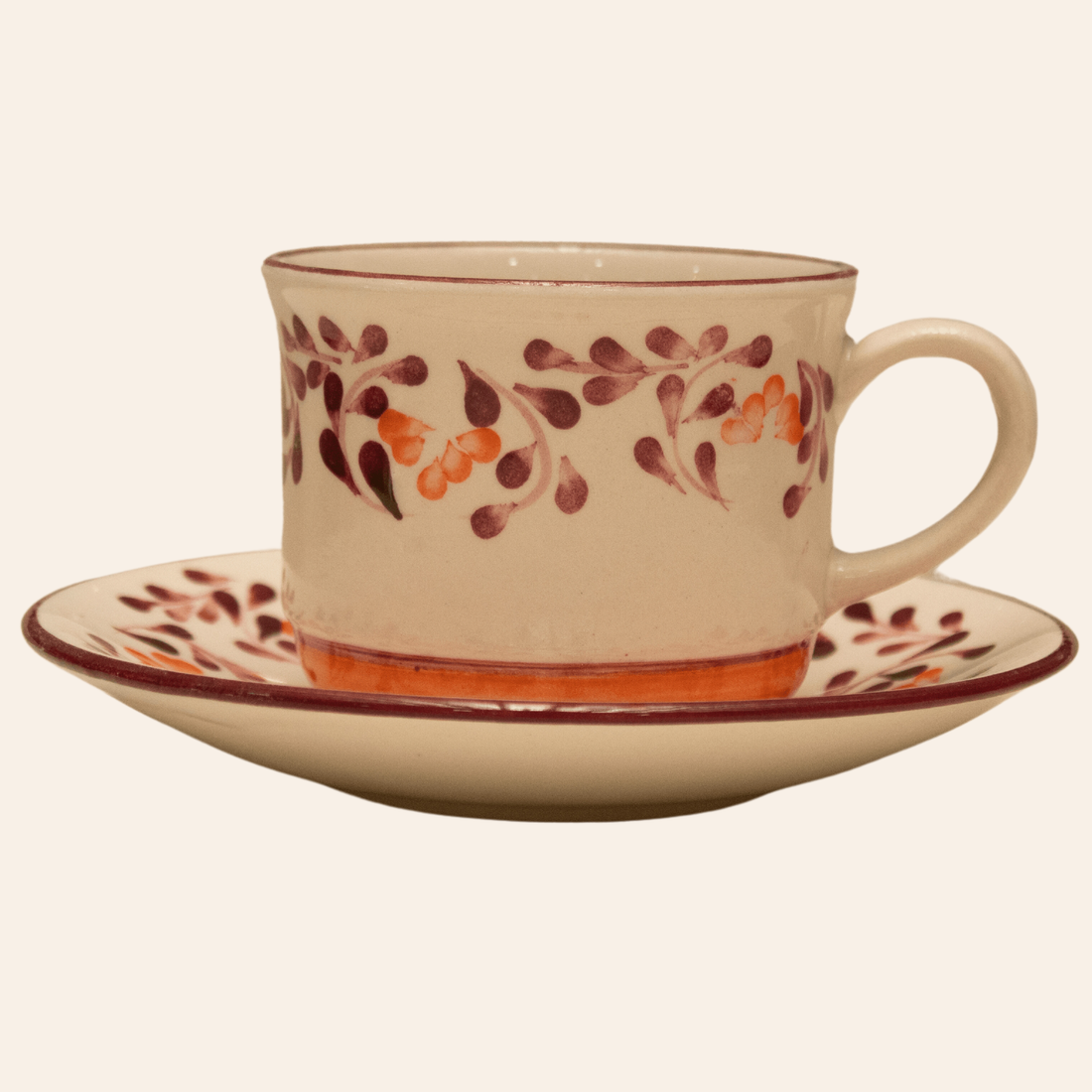 Juego de té Tradicional | Violeta Naranja/Vinotinto