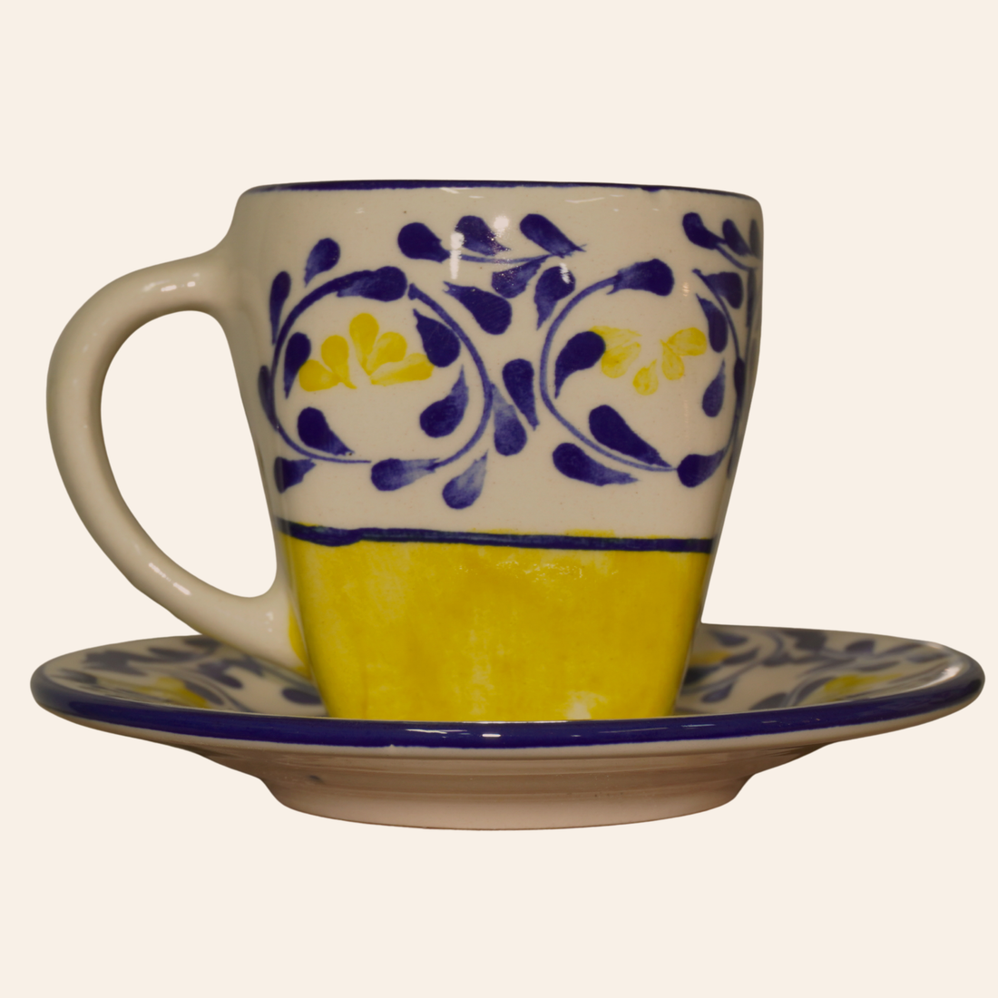Juego de té Cuadrado | Violeta Azul/Amarillo