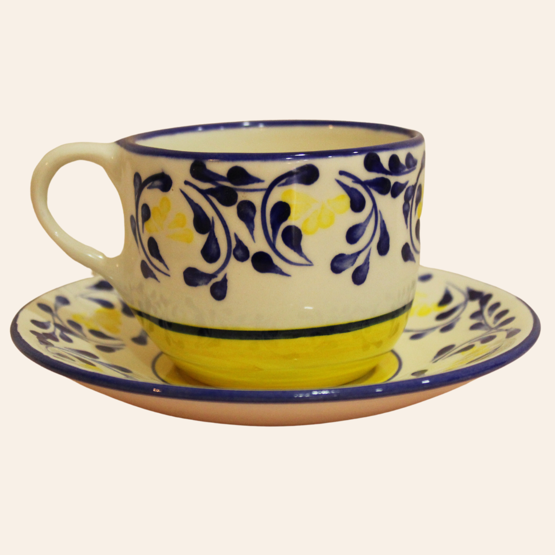 Juego de té Tintero Sienna | Violeta Amarillo/Azul Cobalto