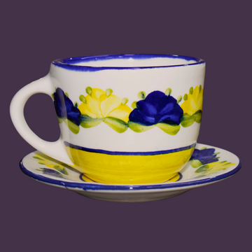 Juego de té Vienna | Pompón Cobalto/Amarillo