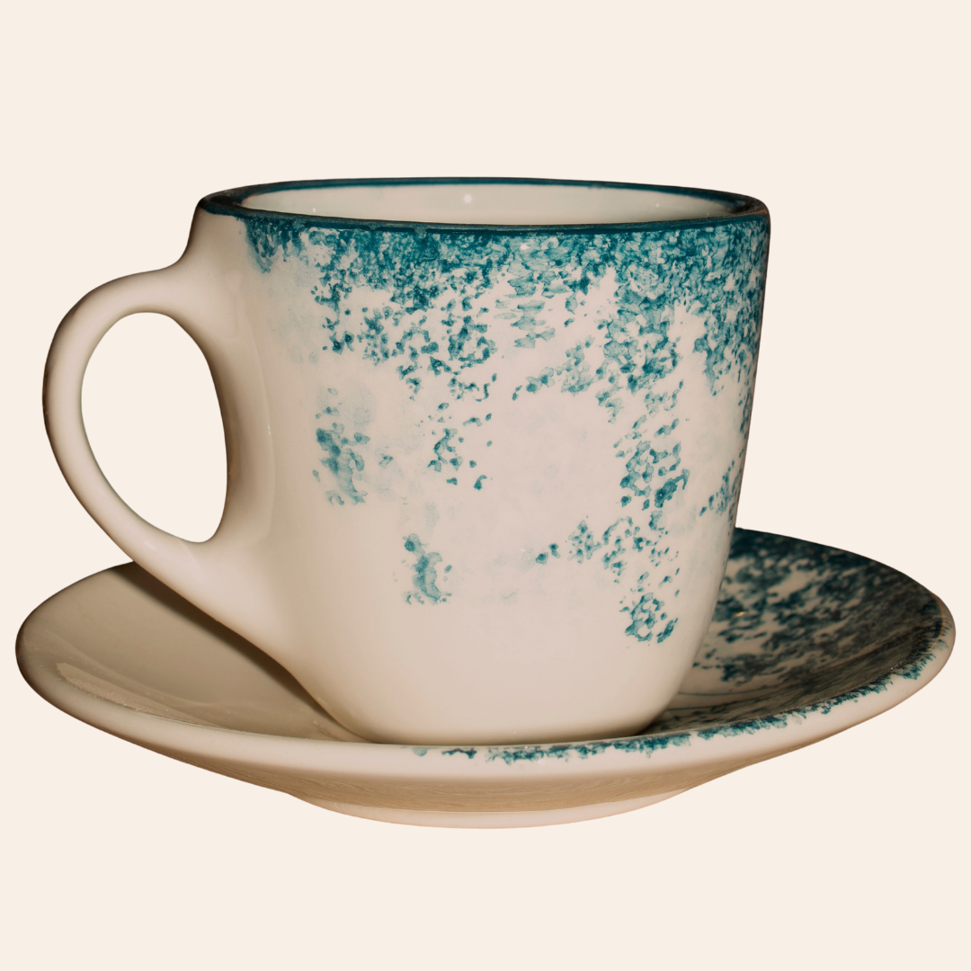Juego de té Mug Mediano | Bruma Azul Petroleo