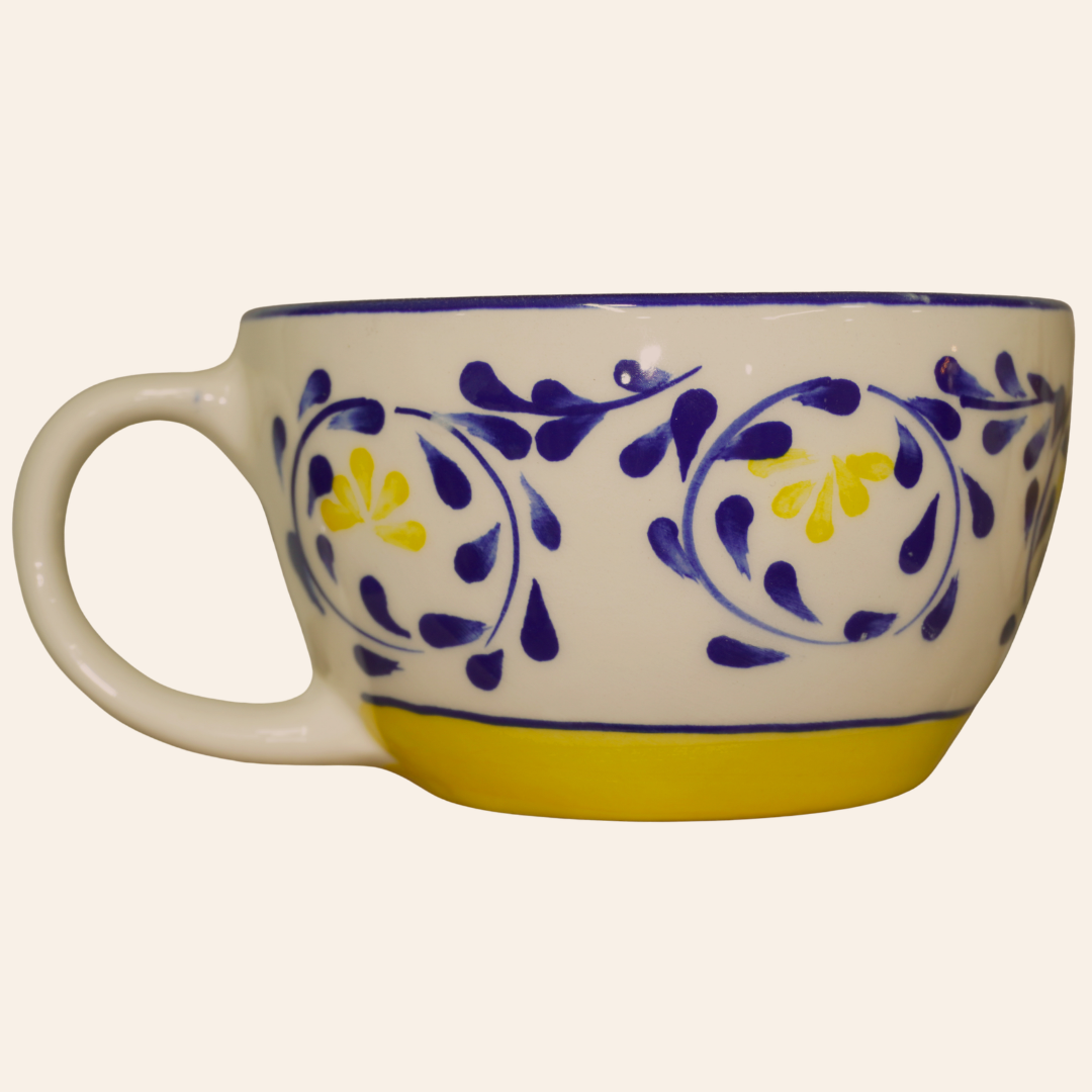 Mug París | Violeta Amarillo/Azul Cobalto