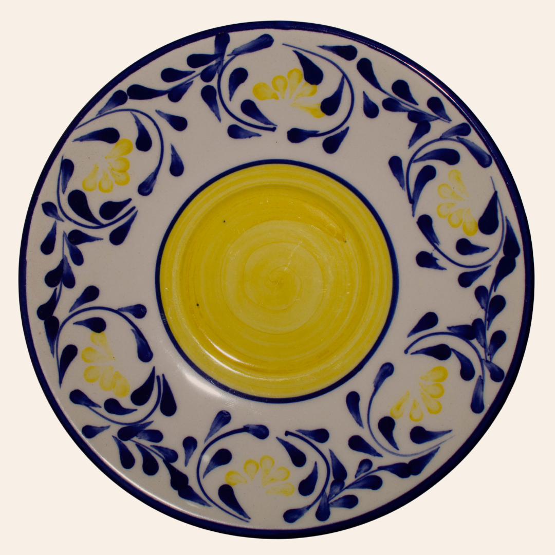 Plato 15cm | Violeta Amarillo/Azul Cobalto
