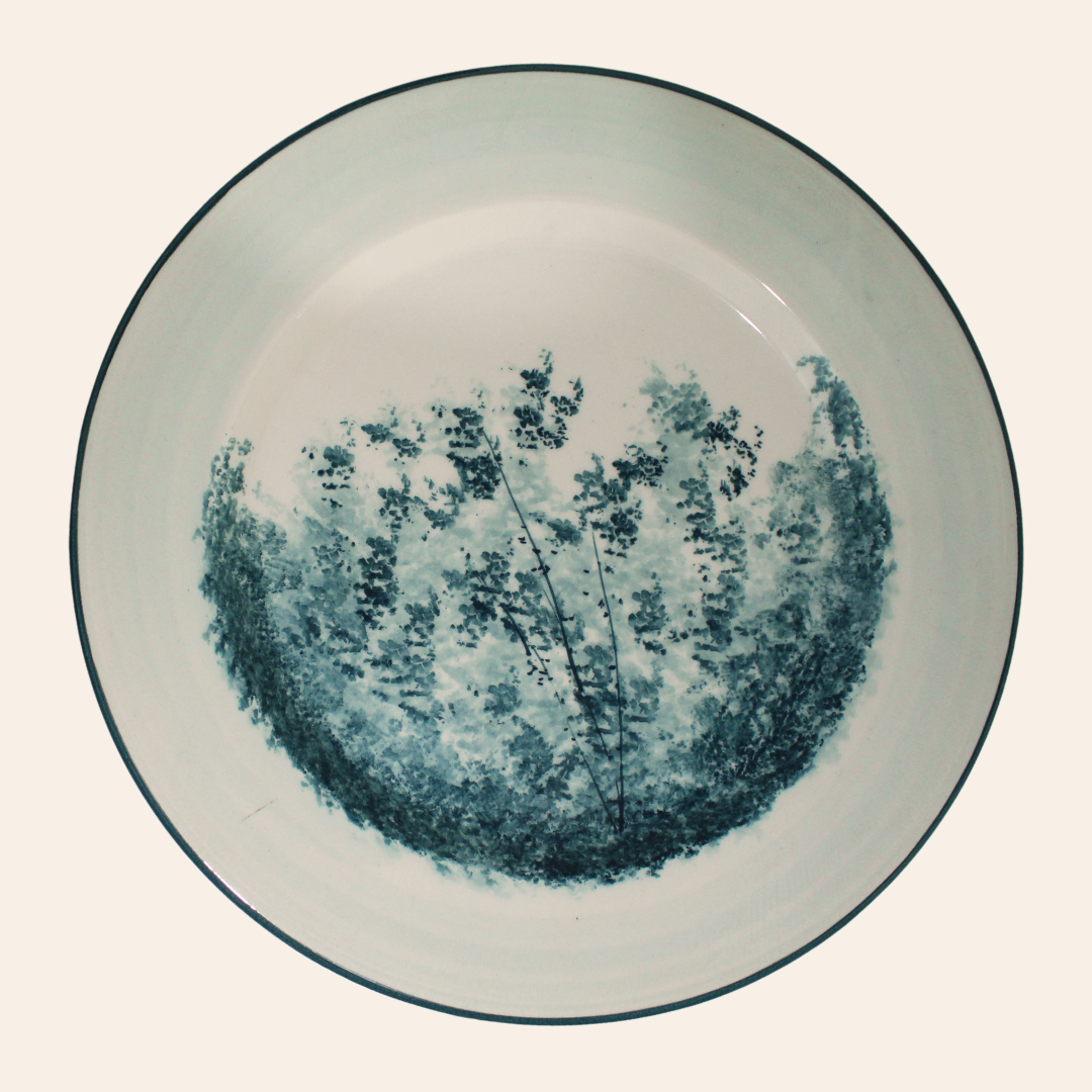 Plato 21cm | Bruma Azul Petroleo Ala