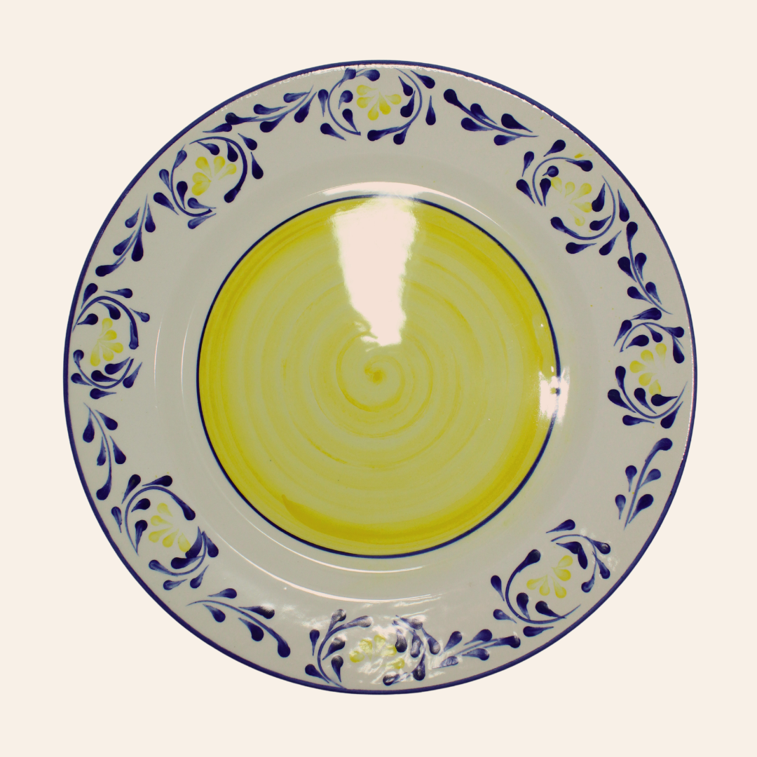 Plato 21cm | Violeta Amarillo/Azul Cobalto