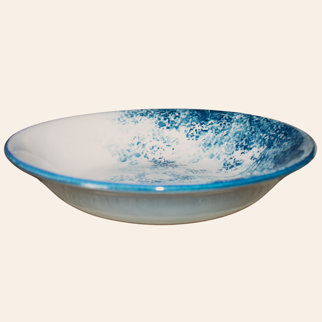 Plato Hondo Tradicional | Bruma Azul Petroleo Ala