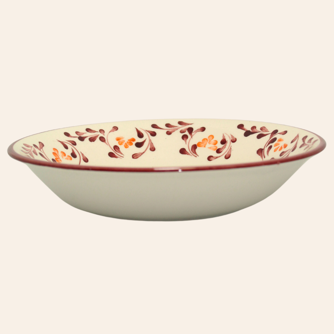 Plato Hondo Tradicional | Violeta Naranja/Vinotinto