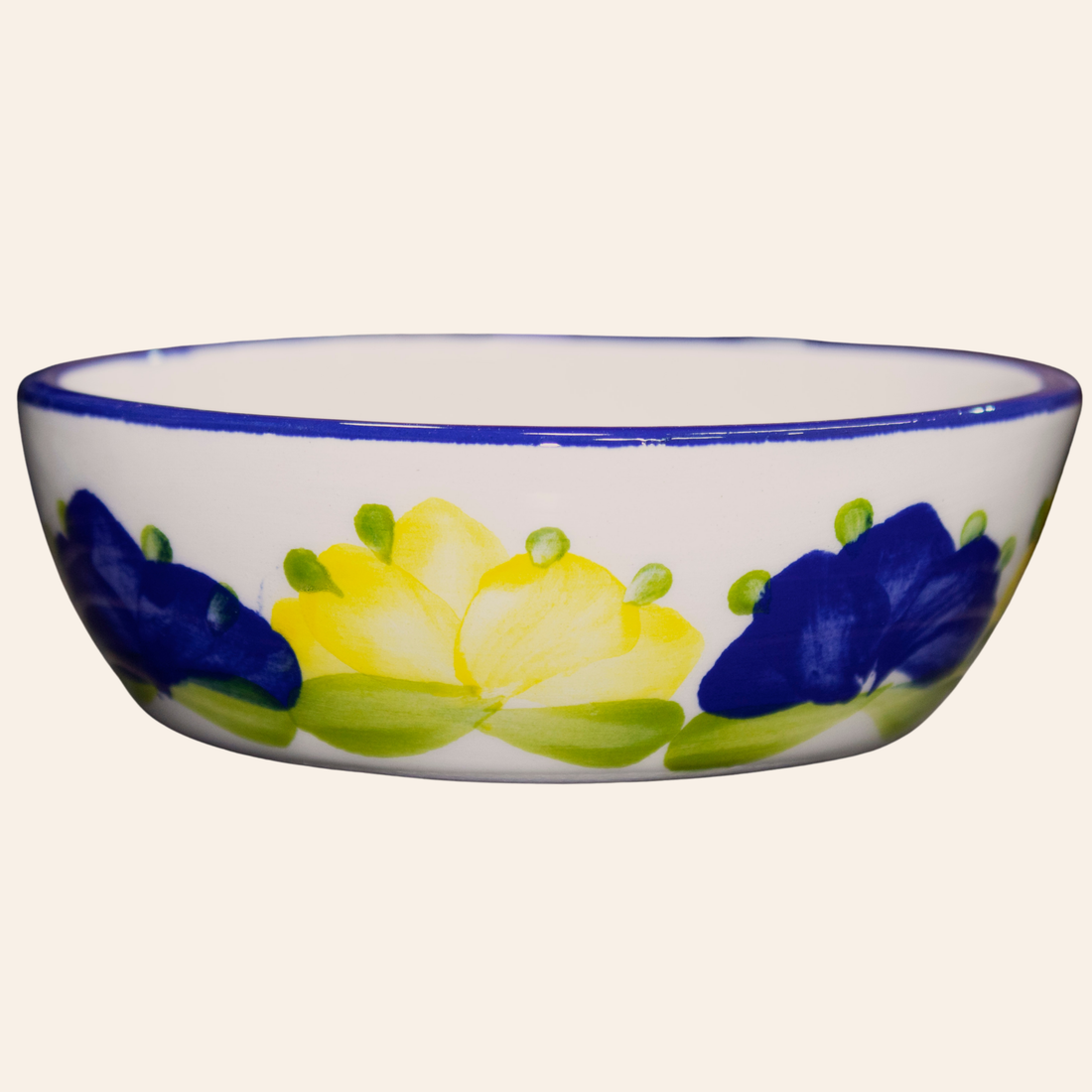 Salserita Santorini | Pompón Amarillo/Azul Cobalto
