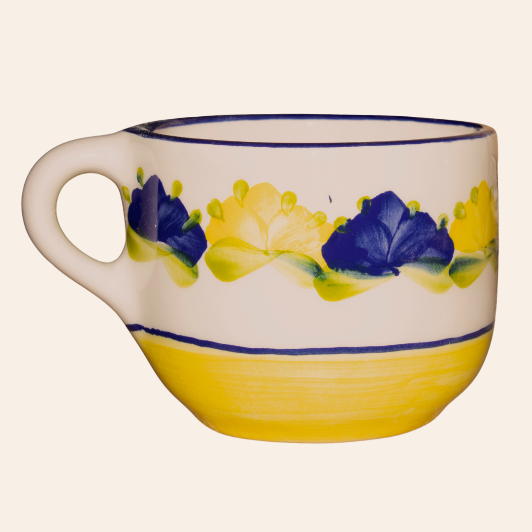 Tintero Sienna | Pompón Amarillo/Azul Cobalto
