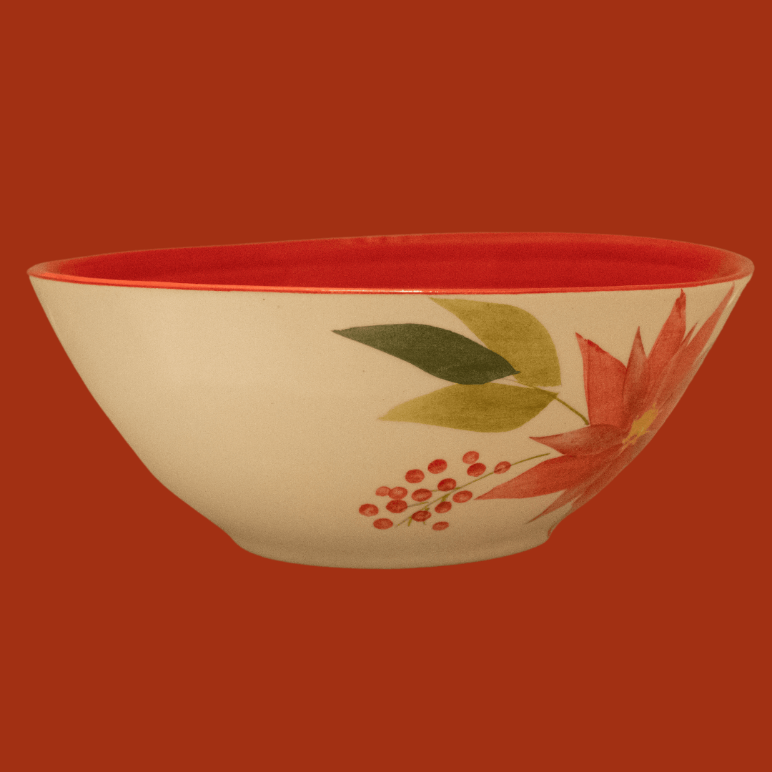 Bowl Milán | Flor de Navidad - Cerámicas Carmesí