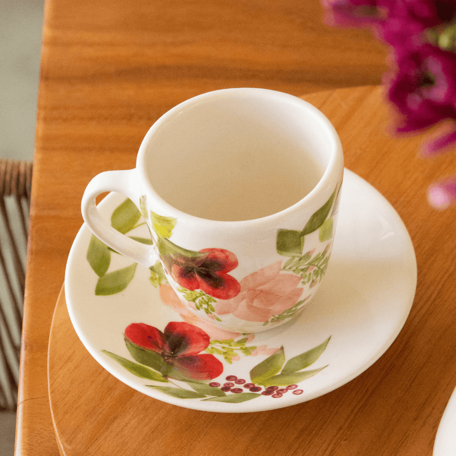 Juego de té Mug Mediano Azalea - Cerámicas Carmesí