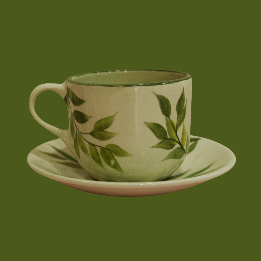 Juego de té Sienna Nido Verde - Cerámicas Carmesí