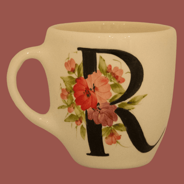 Mug de Letra R - Cerámicas Carmesí