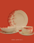 Vajilla Bruma 5 piezas Plato cerámico Cerámicas Carmesí 1 puesto Bruma Rojo